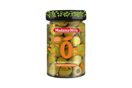 Оливки Зеленые Греческие без Косточек с Апельсином и Розмарином, 300г / Olive Denocciolate Greche Arancia e Rosmarino