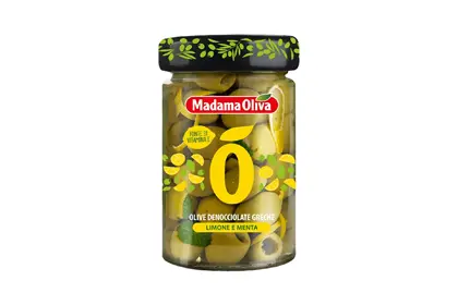 Оливки Зеленые Греческие без Косточек с Лимоном и Мятой от Madama Oliva, 300г