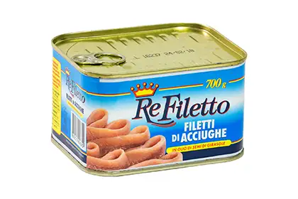 Анчоусы [филе] в подсолнечном масле «ReFiletto», 700г